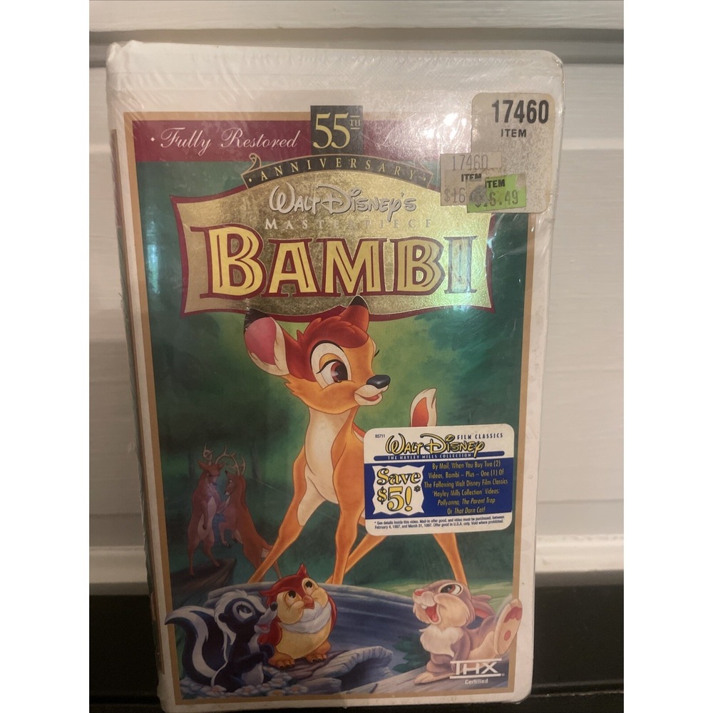 Bambi~VHS~Walt Disney Masterpiece 55th Anniversary Limited‎ Ed~Brand New Sealed